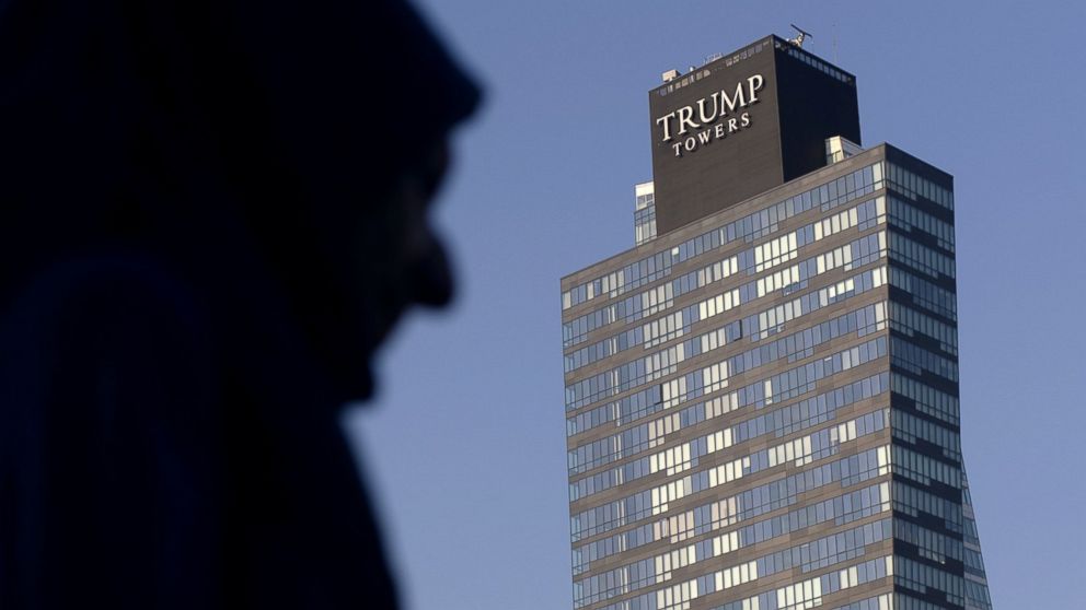 PHOTO: A woman walks past the Trump Towers building in Istanbul on July 30, 2015.