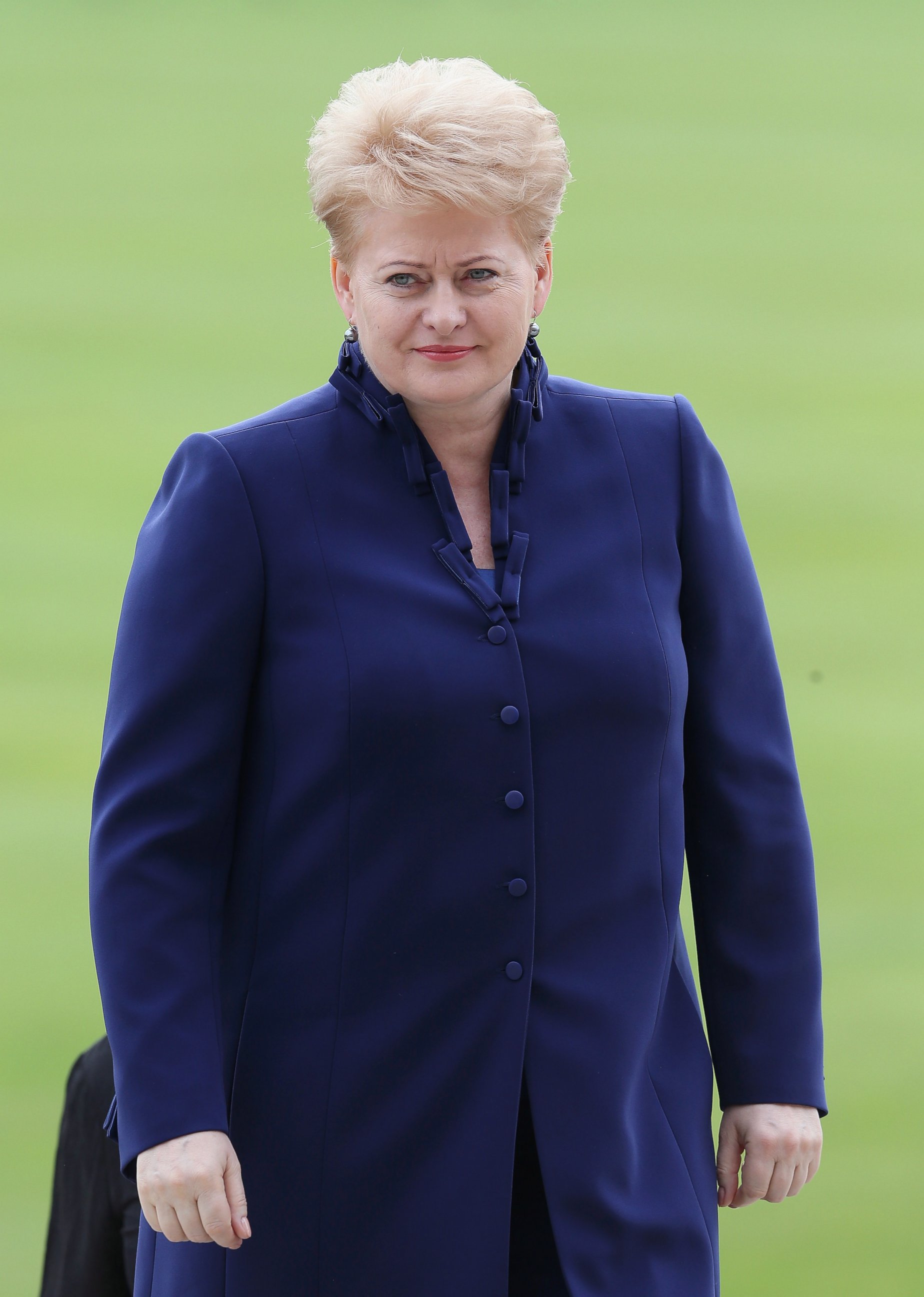 PHOTO: Dalia Grybauskaite, President of Lithuania, arrives for a reception at Buckingham Palace for Heads of State and Government attending the Olympics Opening Ceremony, July 27, 2012, in London.