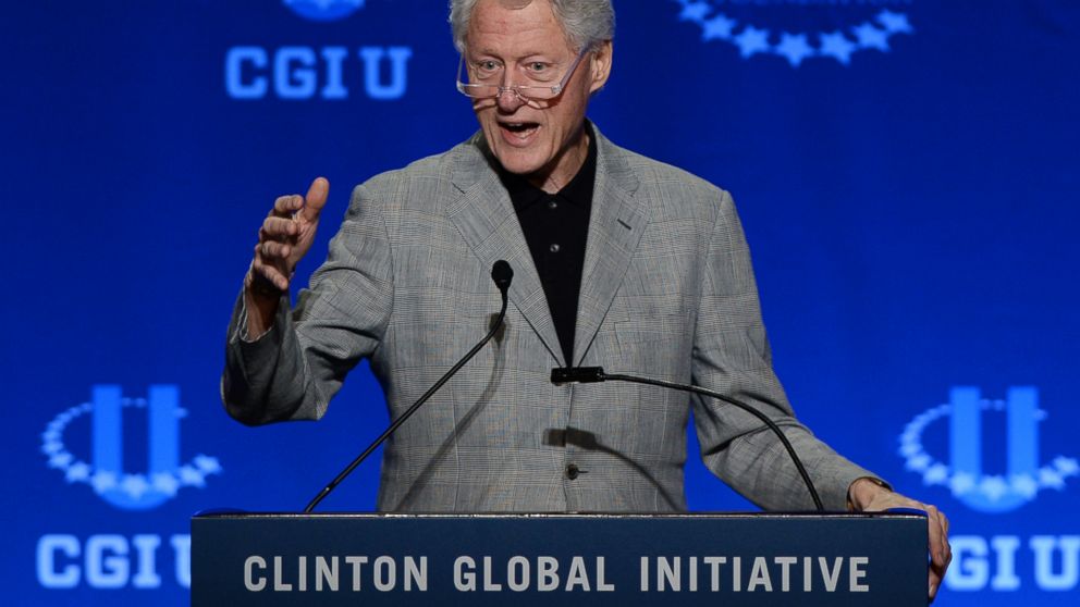 Former US President Bill Clinton attends the Clinton Global Initiative University at University of Miami on March 7, 2015 in Miami, Florida. 