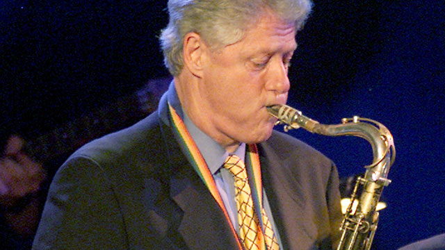 bill clinton saxophone shirt