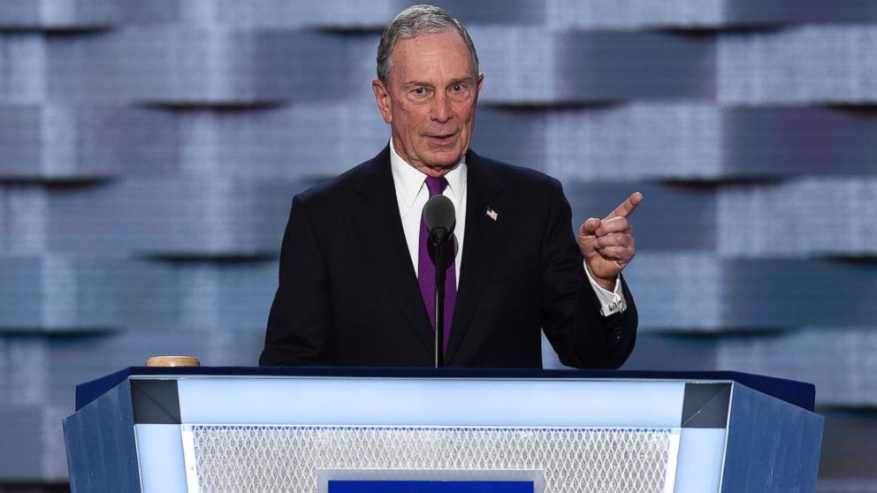 Former New York City mayor Michael Bloomberg speaks at the third evening session of the Democratic National Convention at the Wells Fargo Center in Philadelphia, July 27, 2016. 