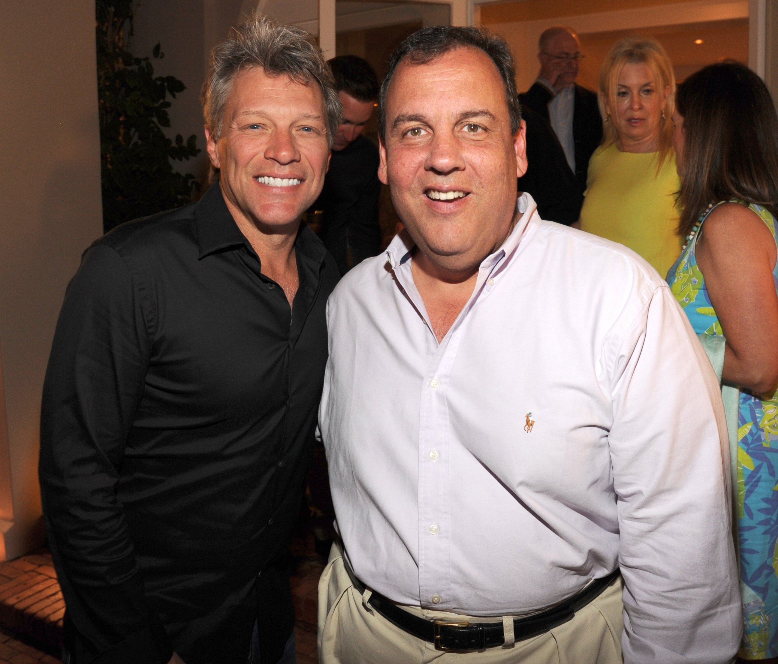 PHOTO: Jon Bon Jovi and New Jersey Governor Chris Christie attend an event on Aug. 16, 2014, in East Hampton, N.Y.