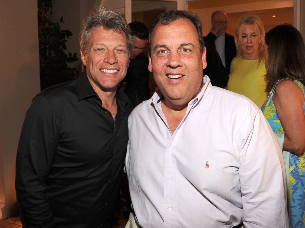 PHOTO: Jon Bon Jovi and New Jersey Governor Chris Christie attend an event on Aug. 16, 2014, in East Hampton, N.Y.