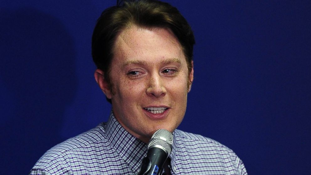 Clay Aiken gives his concession speech during his election night party at Cafe 121 on Nov. 4, 2014 in Sanford, N.C. 