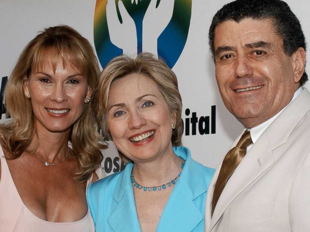 PHOTO: Hillary Rodham Clinton is seen in this file photo with Cheryl and Haim Saban, June 29, 2003, at the Saban Research Institute in Hollywood, Calif. 