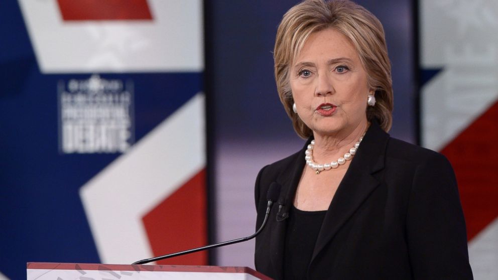 Democratic Presidential hopeful Hillary Clinton speaks during the second Democratic presidential primary debate on Nov. 14, 2015 in Des Moines, Iowa. 