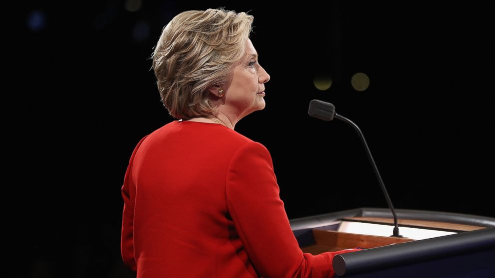 Democratic presidential nominee Hillary Clinton listens during the Presidential Debate at Hofstra University on Sept. 26, 2016 in Hempstead, New York.  