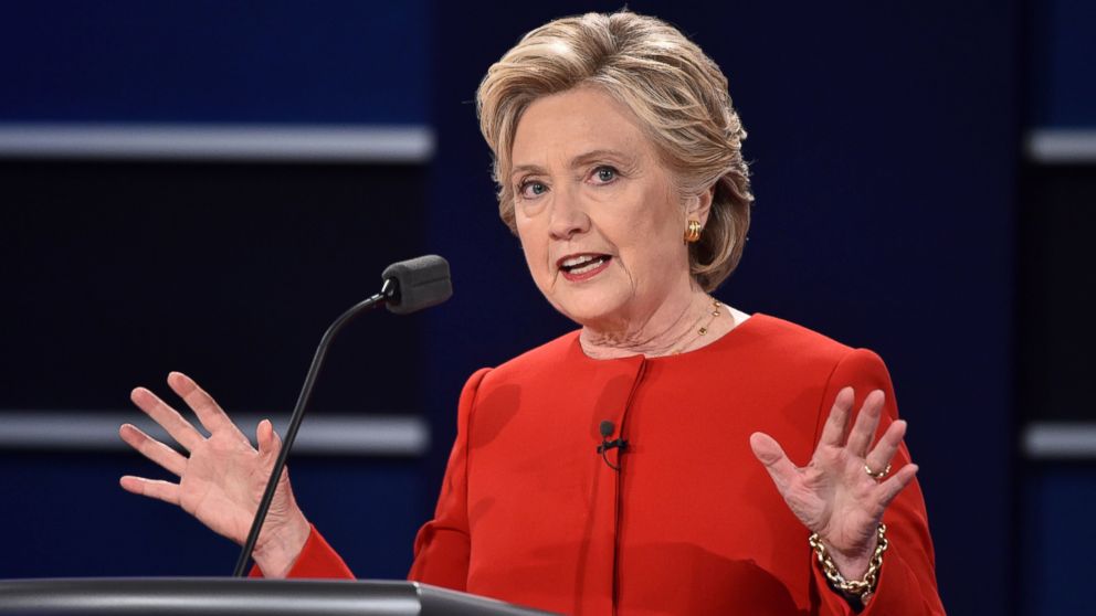 Democratic nominee Hillary Clinton speaks during the first presidential debate at Hofstra University in Hempstead, New York on Sept, 26, 2016. 
