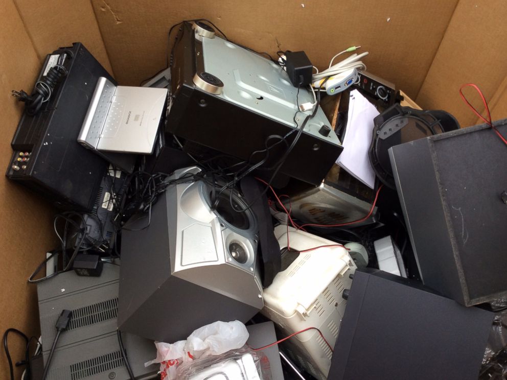 PHOTO: Electronic waste at the Safe Disposal program, organized by the government of New York, offers residence a drive-through drop off their unwanted electronics in New York, May 5, 2014.