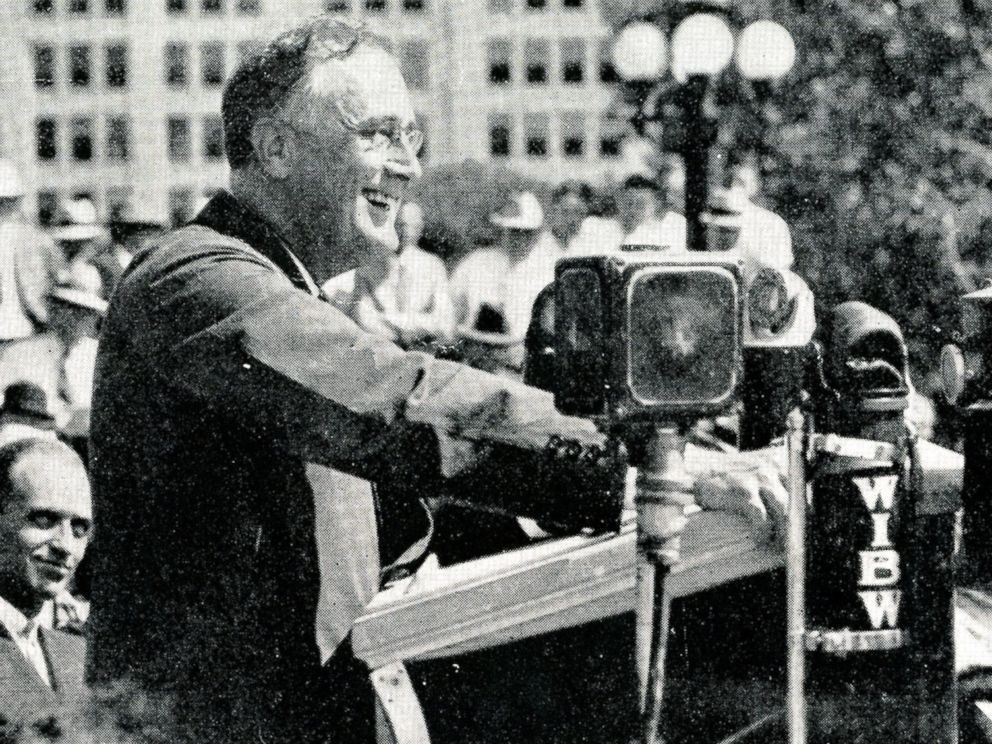 PHOTO: Franklin Delano Roosevelt in Topeka, Kansas on the 1932 campaign trail.