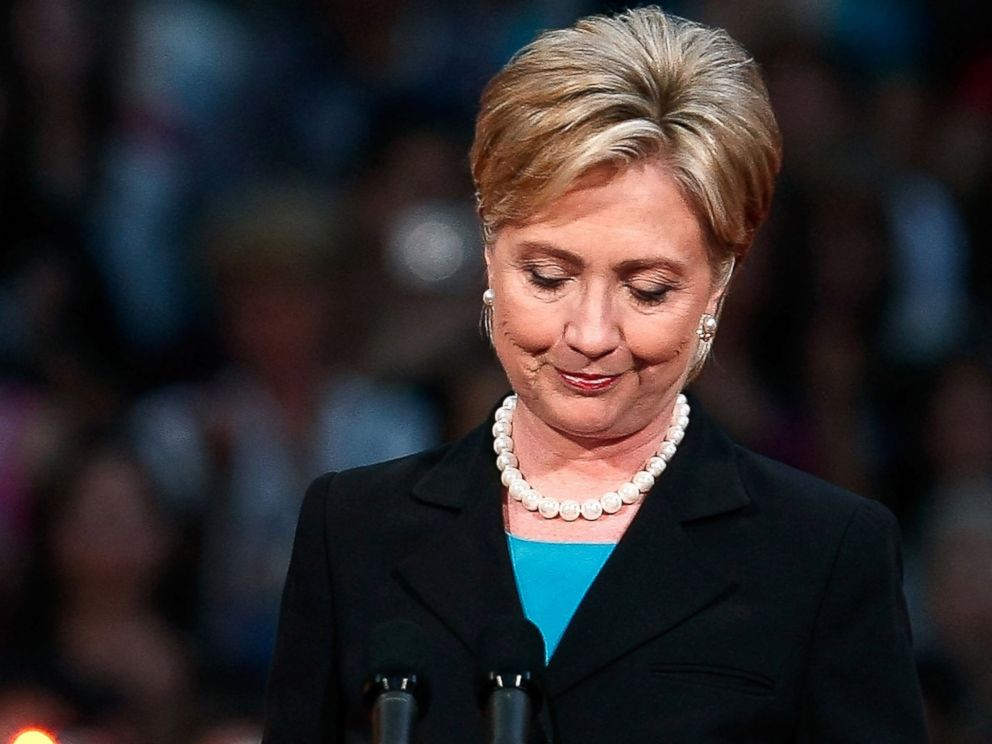 PHOTO: Then U.S. Sen. Hillary Rodham Clinton speaks to supporters at the National Building Museum, June 7, 2008 in Washington, D.C.