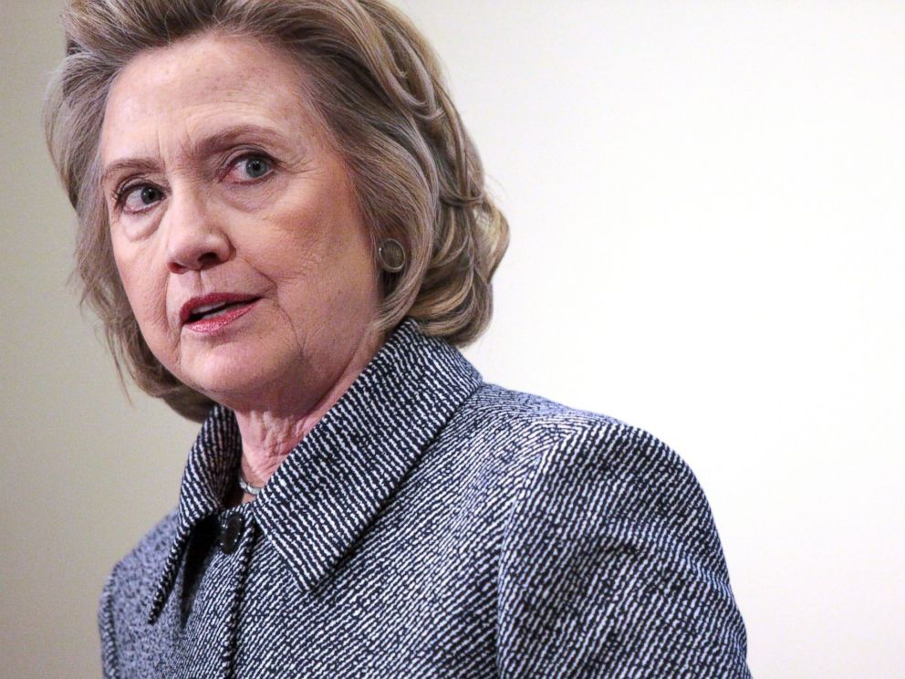 PHOTO: Former United States Secretary of State Hillary Clinton speaks to the media about allegations of an improperly used email account during her tenure as Secretary of State on March 10, 2015 at the United Nations in New York.
