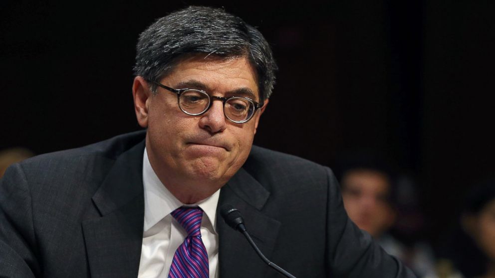 Treasury Secretary Jack Lew listens to questions during a Senate Finance Committee hearing on Capitol Hill, in Washington, Oct. 10, 2013.