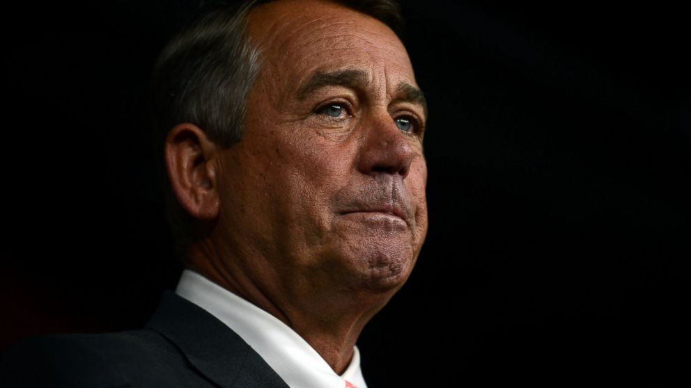 PHOTO: House Speaker John Boehner announces his resignation during a press conference on Capitol Hill, Sept. 25, 2015 in Washington.