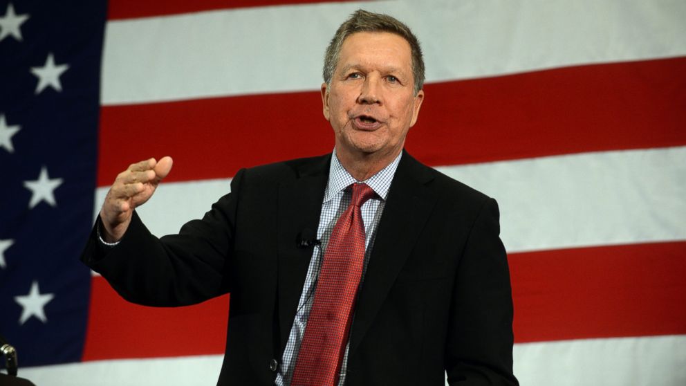 Ohio Gov. John Kasich speaks at the First in the Nation Republican Leadership Summit, April 18, 2015 in Nashua, N.H.