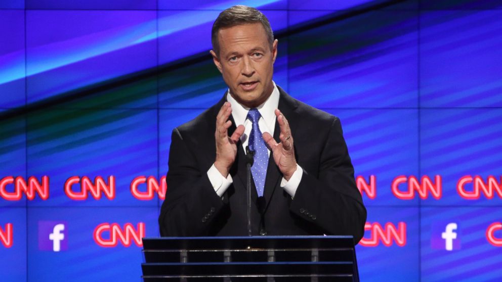 Martin O'Malley, former governor of Maryland, participates in the first Democratic presidential debate in Las Vegas, Oct. 13, 2015.