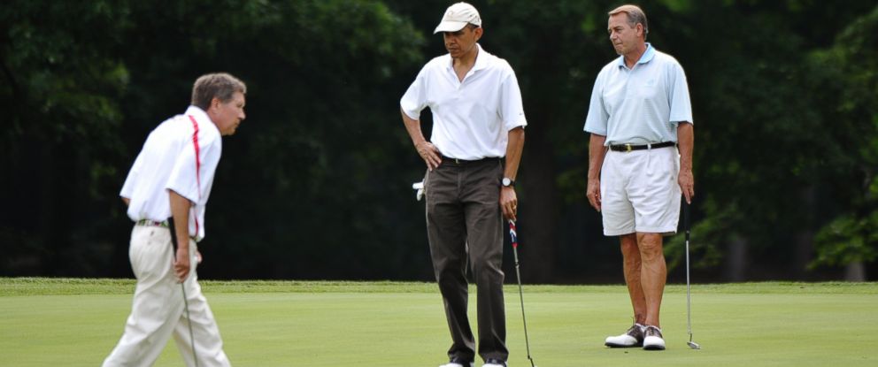 Image result for obama and boehner golf