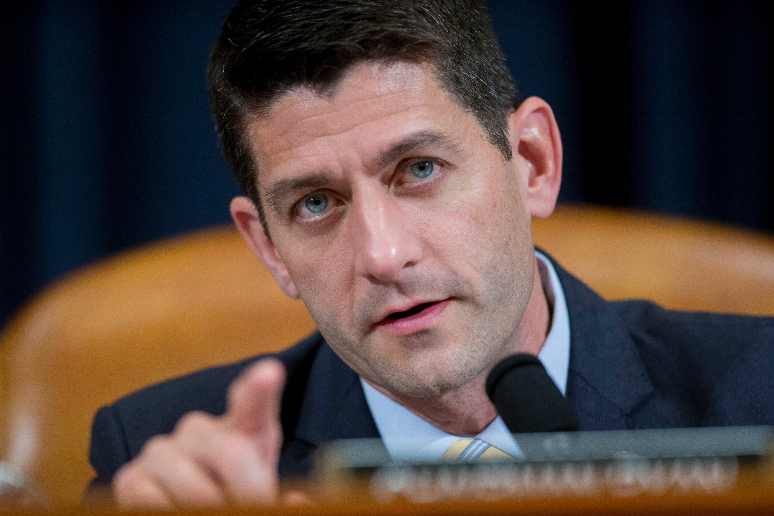 PHOTO: Representative Paul Ryan questions witnesses during a House Ways and Means Committee hearing in Washington, July 17, 2015.