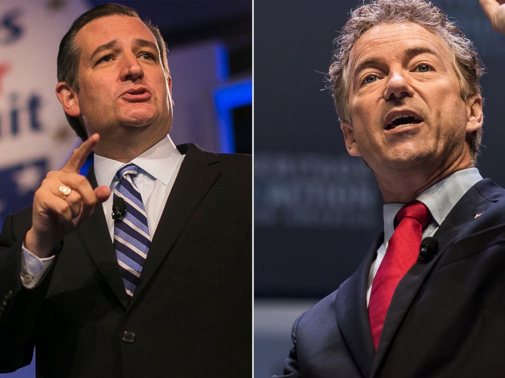 PHOTO: Ted Cruz and Rand Paul have been attacking each other during the campaign.