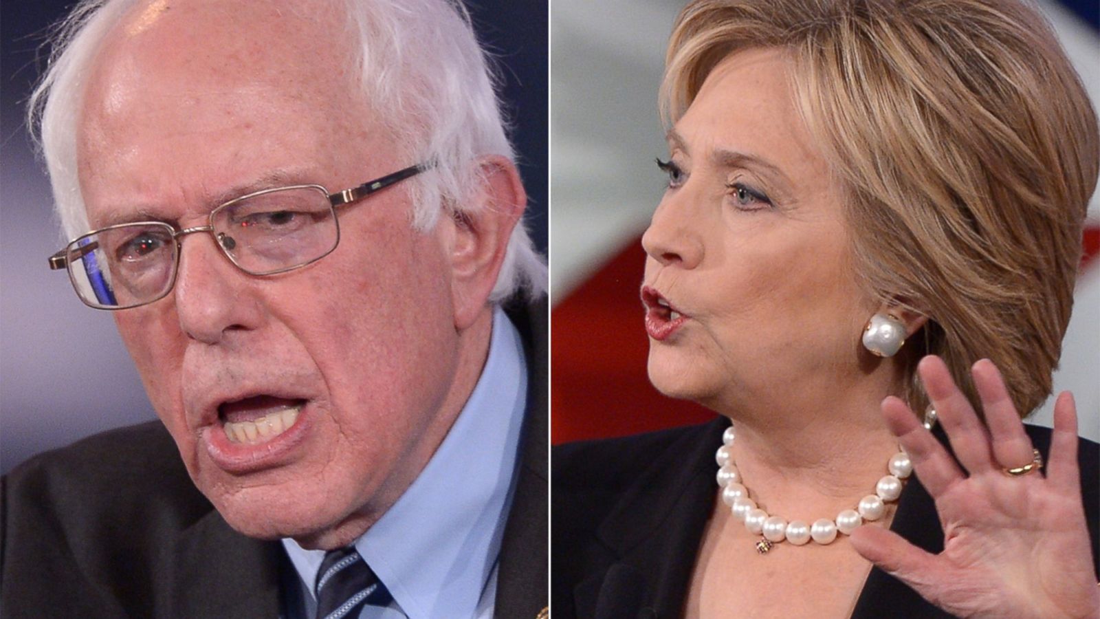Sanders Clinton Sign Clinton and Sanders Face Off Over Wall Street - Good Morning America