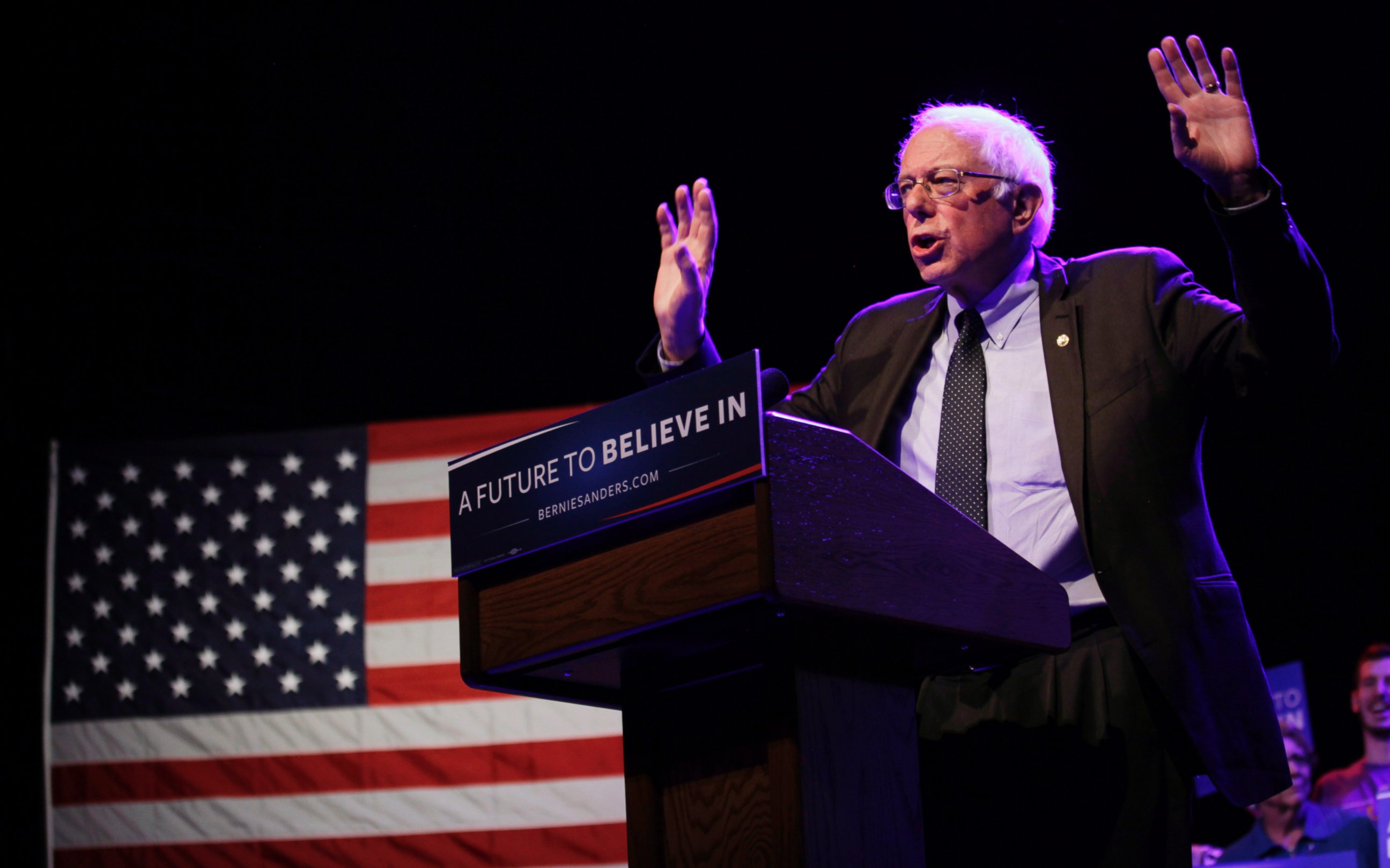 PHOTO: Bernie Sanders speaks at a event,  March 30, 2016, in Madison, Wisconsin. Candidates are campaigning in Wisconsin ahead of the state's April 5th primary.