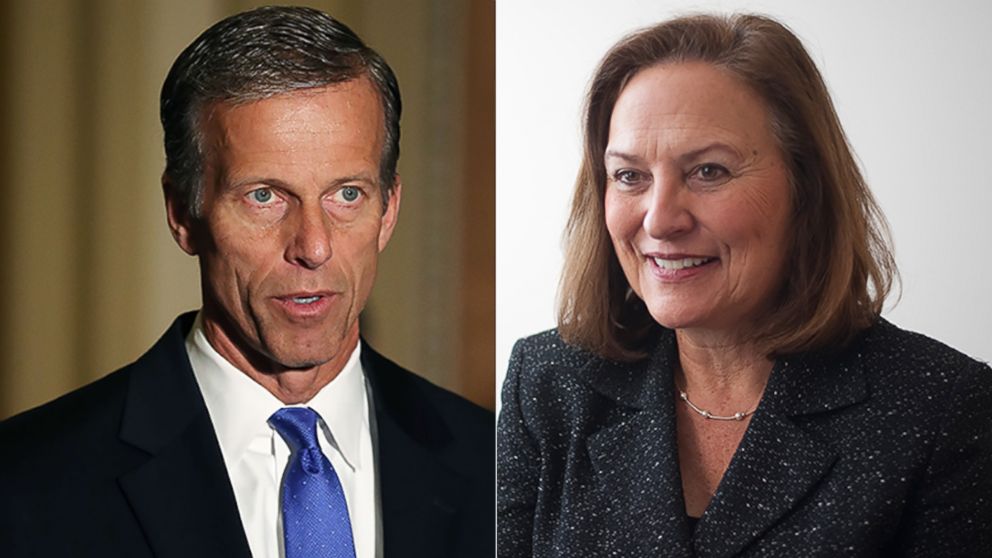 John Thune speaks to reporters on Capitol Hill, June 28, 2016, in Washington. Deb Fischer uring an interview at Roll Call headquarters in Washington, Dec. 1, 2011.