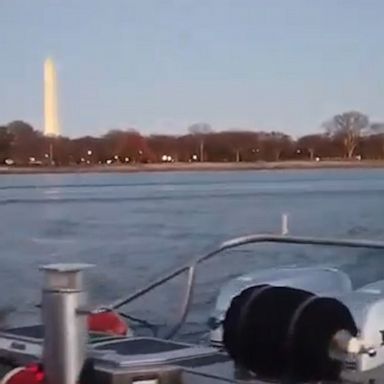 U.S. Coast Guard monitors the waterways of the nation's capital ahead of the inauguration.