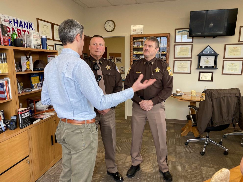 PHOTO: Law enforcement Sheriffs Hank Partin of Montgomery County, Va., and Richard Vaughan of Grayson County, Va., support "Second Amendment Sanctuary" declarations in their communities. 