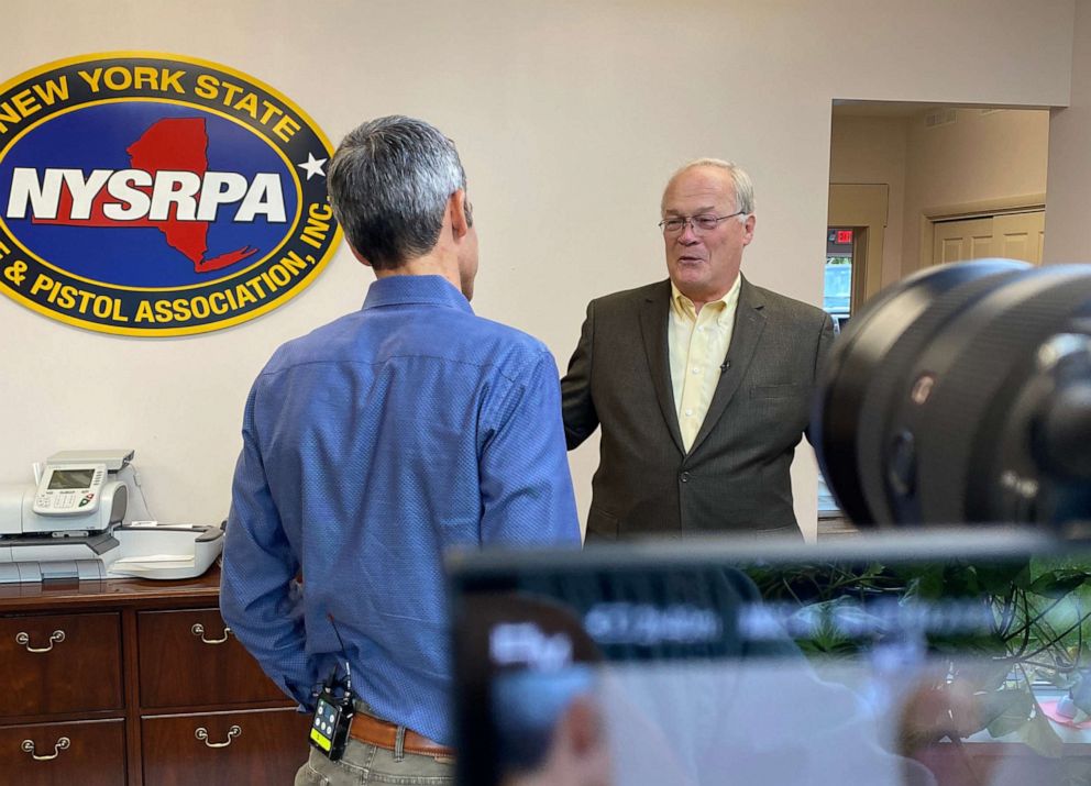 PHOTO: Tom King, president of the New York State Rifle and Pistol Association, is suing the state over its law restricting concealed carry permits to only those residents who can prove a "proper cause."