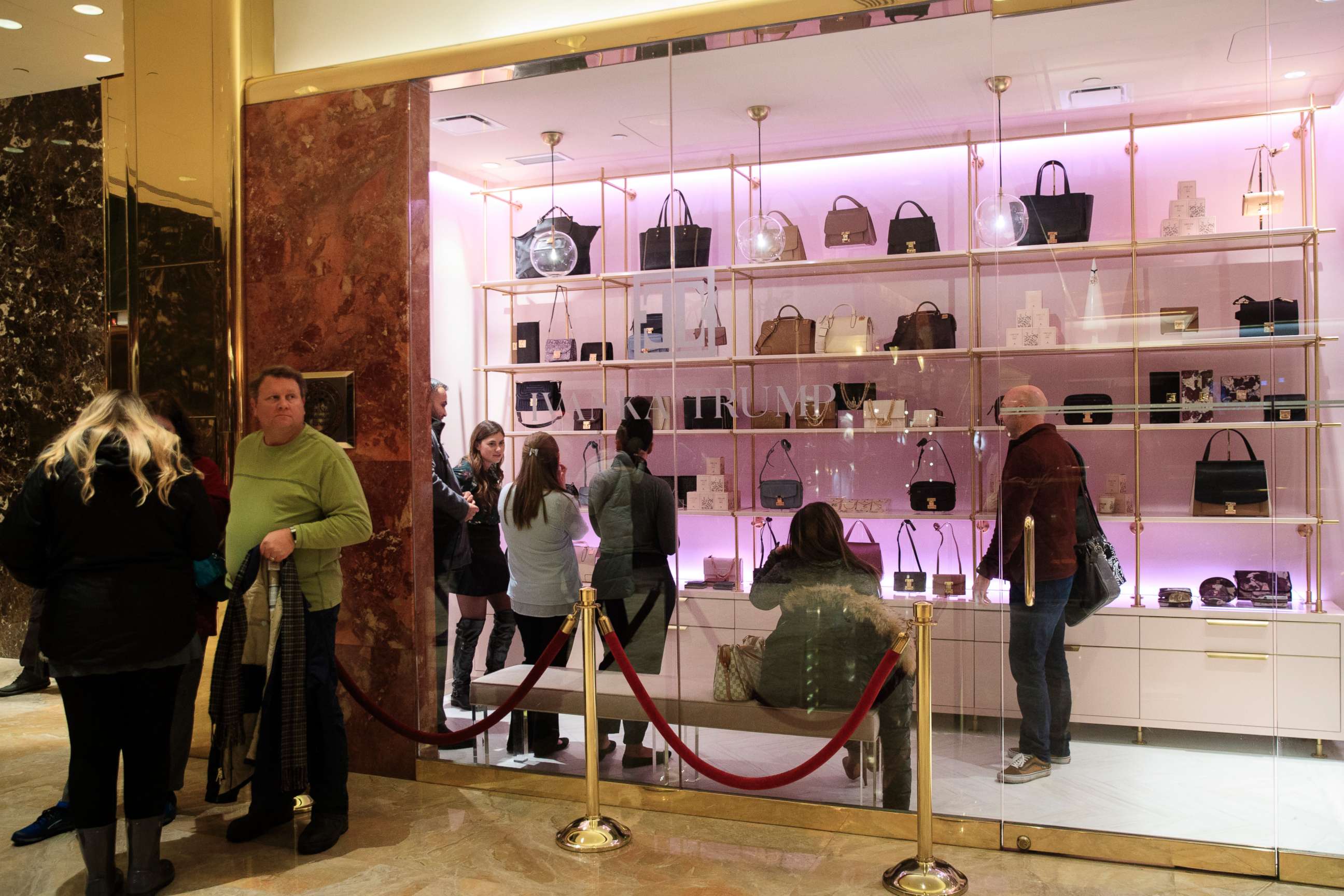 PHOTO: Customers shop at a new Ivanka Trump brand store in the lobby of Trump Tower, December 15, 2017 in New York City. 