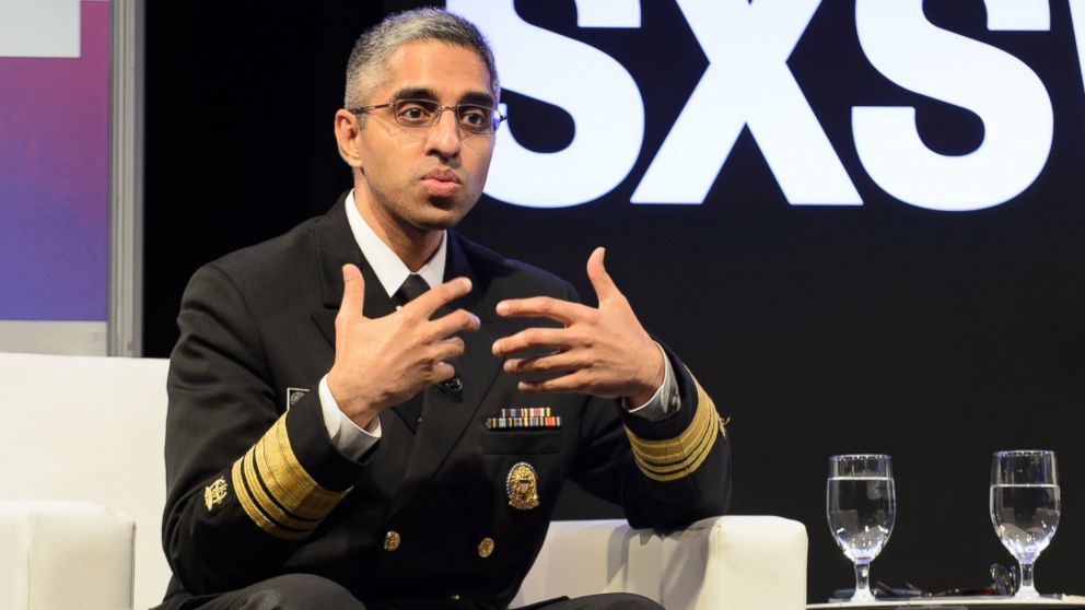 PHOTO: U.S. Surgeon General Vivek Murthy is interviewed during the SxSW Conference at the Austin Convention Center on March 10, 2017 in Austin, Texas. 