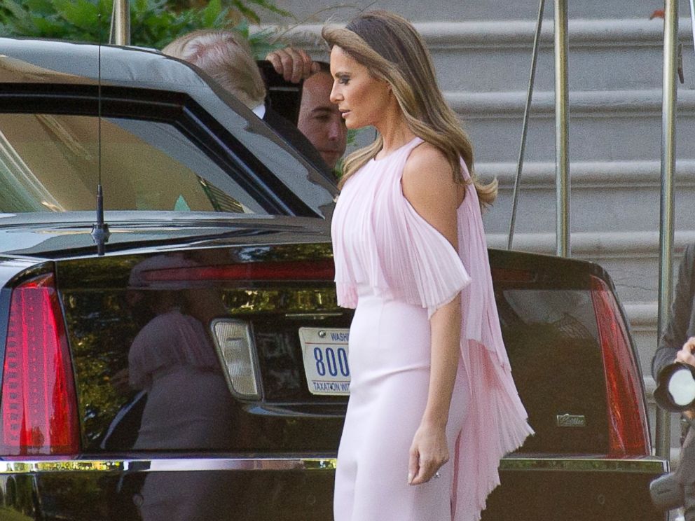 PHOTO: United States President Donald J. Trump and first lady Melania Trump depart the White House in Washington, DC on June 24, 2017. The Trumps left to attend the wedding of US Secretary of the Treasury Steven Mnuchin and Louise Linton.