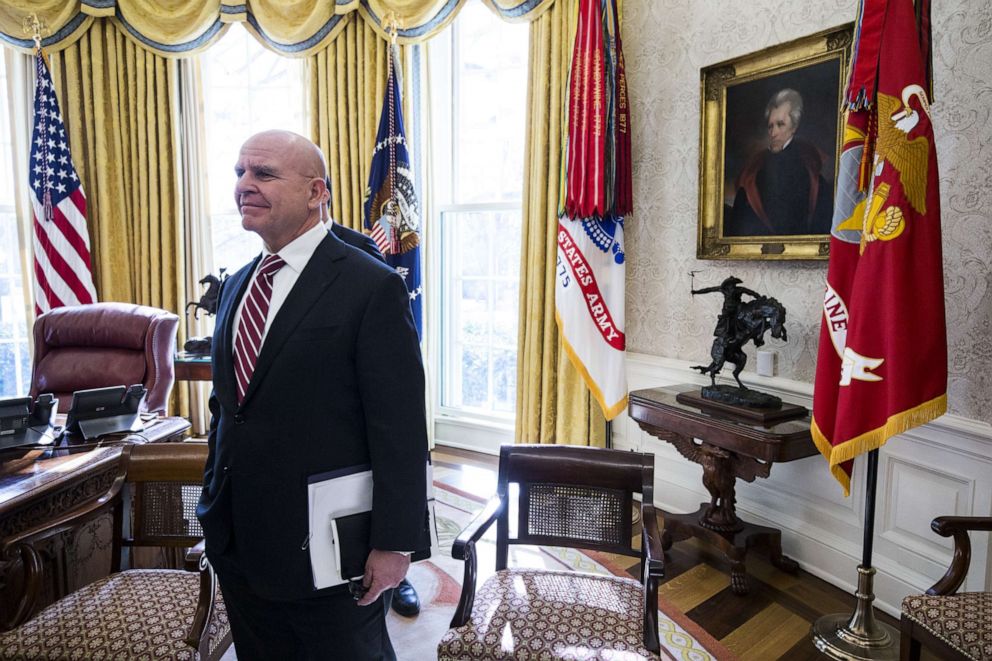PHOTO: H.R. McMaster, national security advisor, listens during a meeting in the Oval Office of the White House in Washington, Feb. 2, 2018.