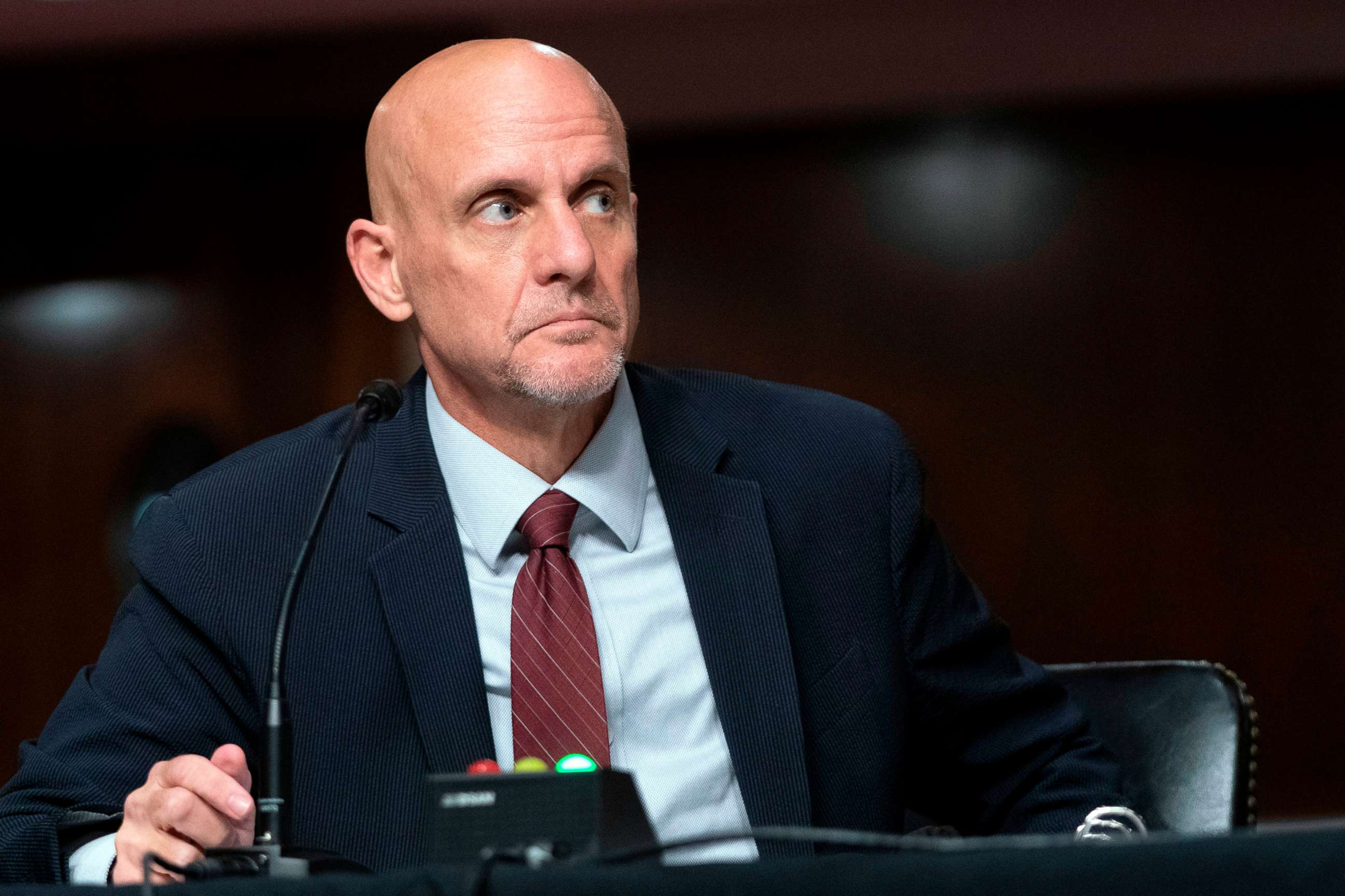 PHOTO: FDA Commissioner Dr. Stephen Hahn testifies during a hearing the federal response to COVID-19 in Washington, D.C, on Sept. 23, 2020.