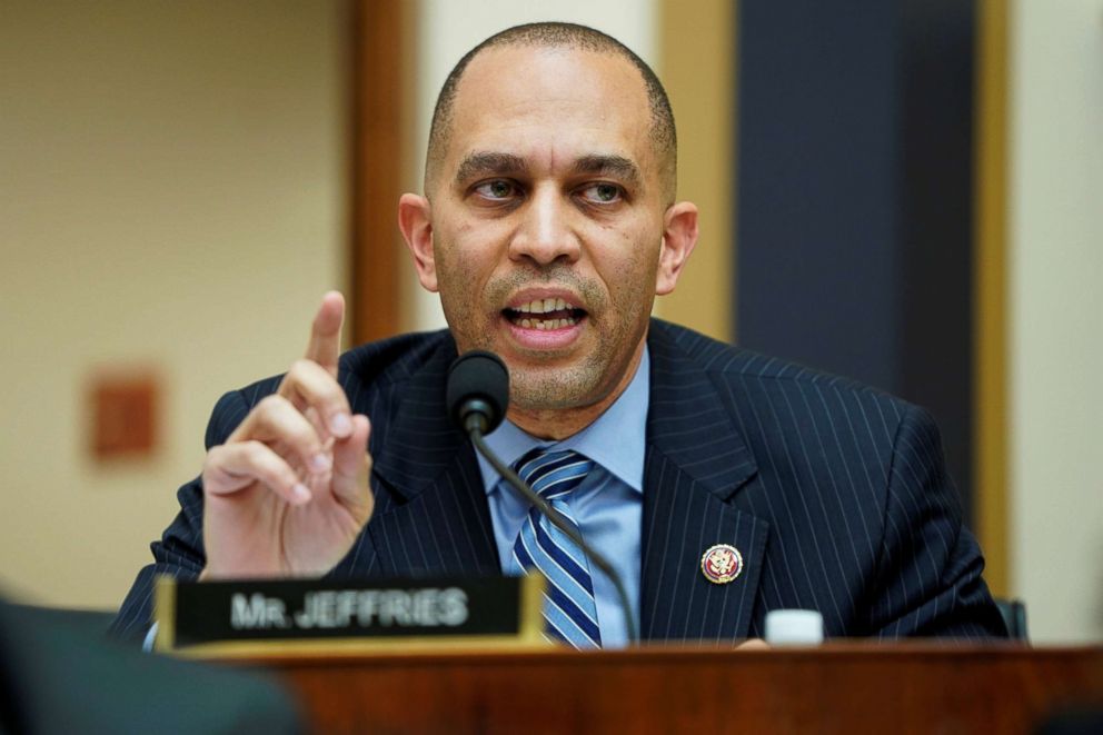 PHOTO: Rep. Hakeem Jeffries questions acting U.S. Attorney General Matthew Whitaker as he testifies to the House Judiciary Committee on oversight of the Justice Department on Capitol Hill in Washington, Feb. 8, 2019.