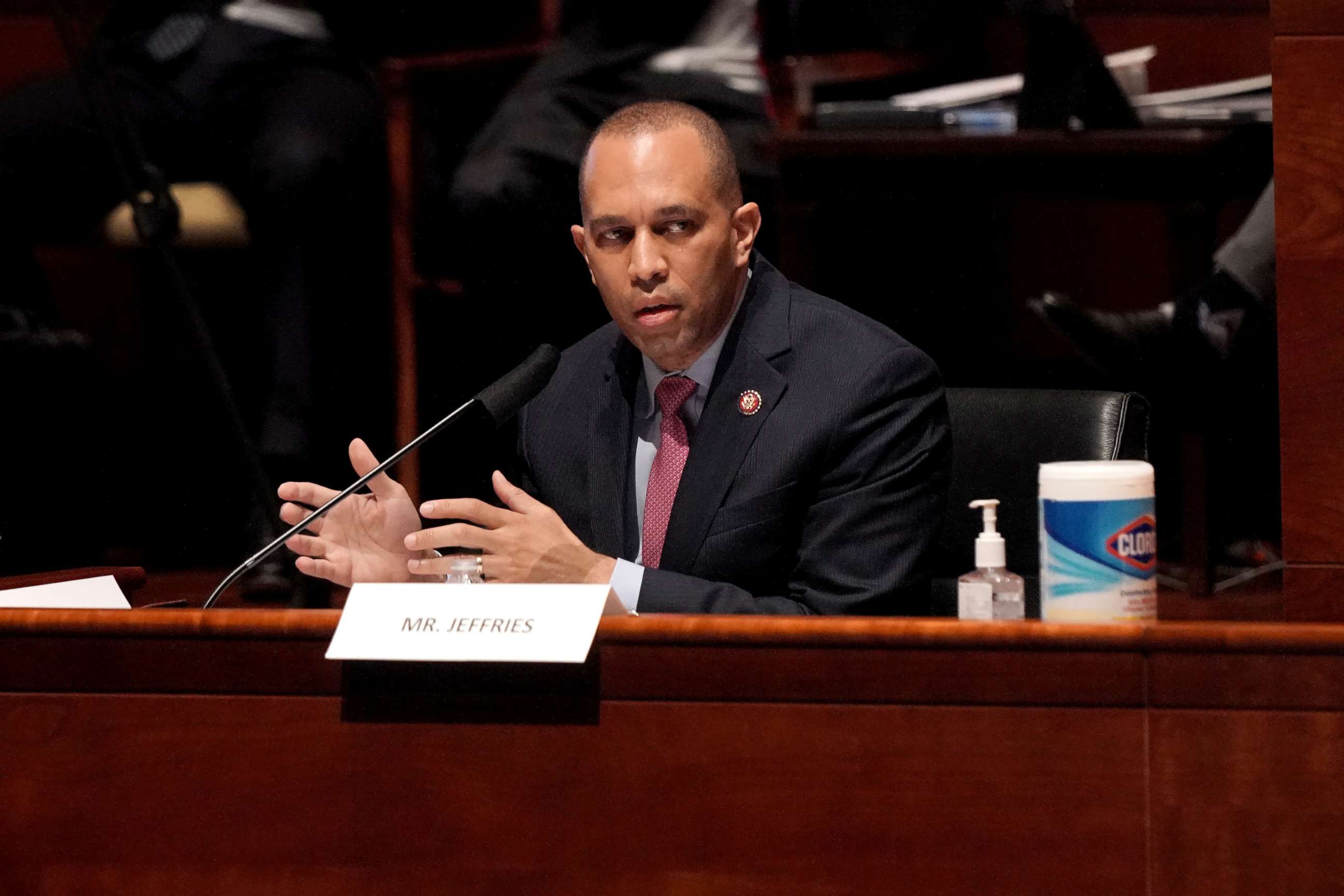PHOTO: Rep. Hakeem Jeffries asks questions during the U.S. House Judiciary Committee hearing on "Policing Practices and Law Enforcement Accountability" on Capitol Hill in Washington, June 10, 2020.