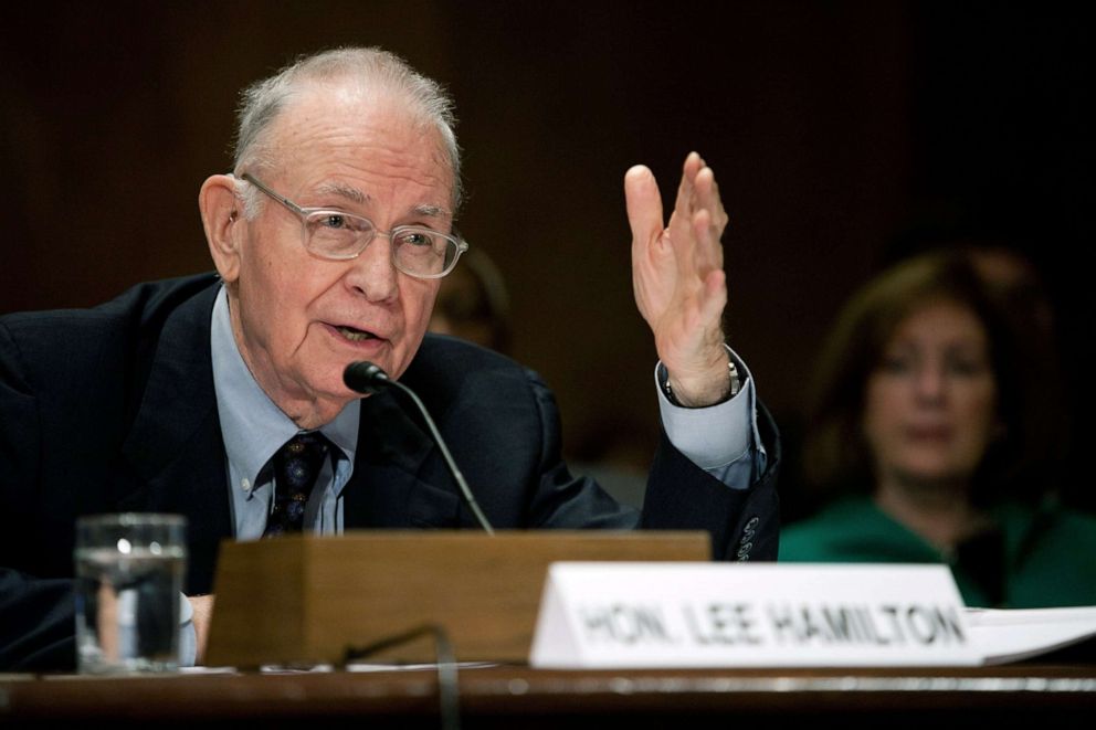 PHOTO: Former Rep. Lee Hamilton (D-IN), former vice chairman of the National Commission on Terrorist Attacks Upon the United States, testifies on Capitol Hill, March 30, 2011.