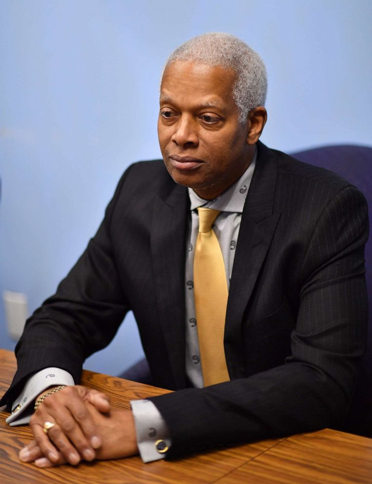 PHOTO: Rep. Hank Johnson attends 21 Savage & Congressman Hank Johnson Launch Bank Account Financial Literacy Program With Juma & Get Schooled at Camp Jewel House Academy on March 21, 2019 in Atlanta.