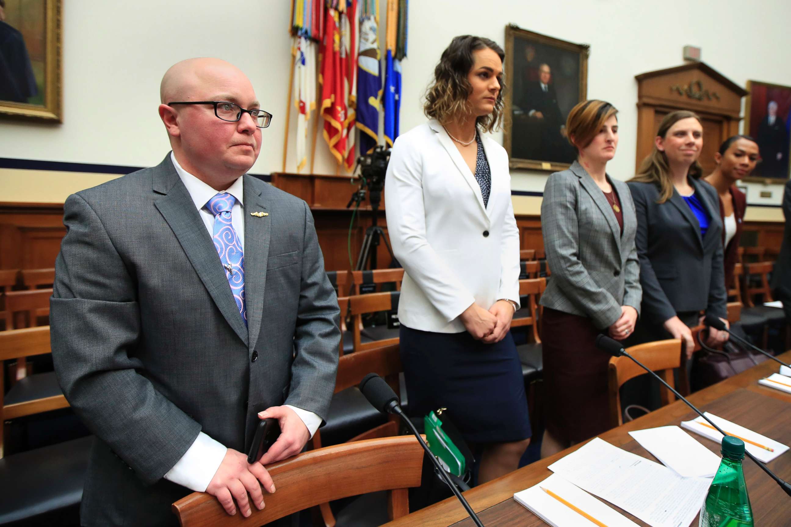 PHOTO: Transgender military members attend a House Armed Services Subcommittee on Military Personnel hearing on Capitol Hill, Feb. 27, 2019.