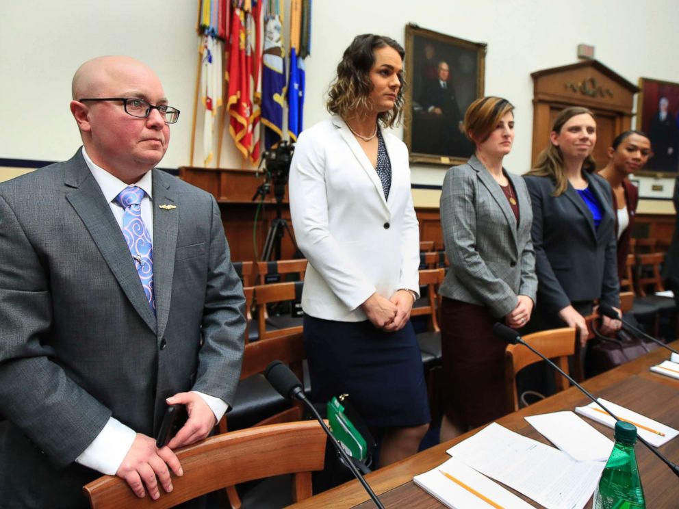 PHOTO: Transgender military members attend a House Armed Services Subcommittee on Military Personnel hearing on Capitol Hill, Feb. 27, 2019.