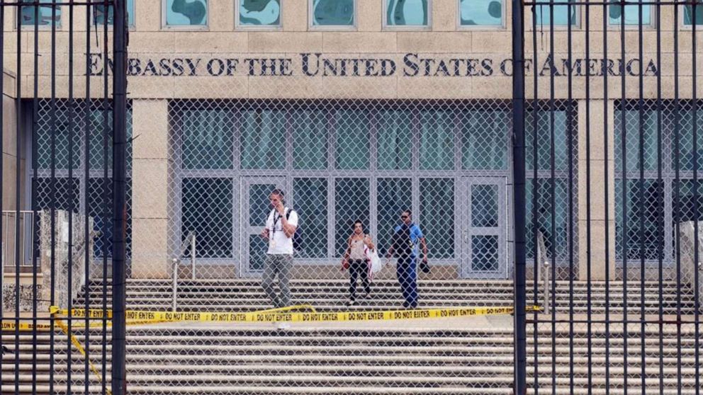 PHOTO: The U.S. Embassy in Cuba when it was being shut down amid a wave of mysterious medical symptoms in 2016. 