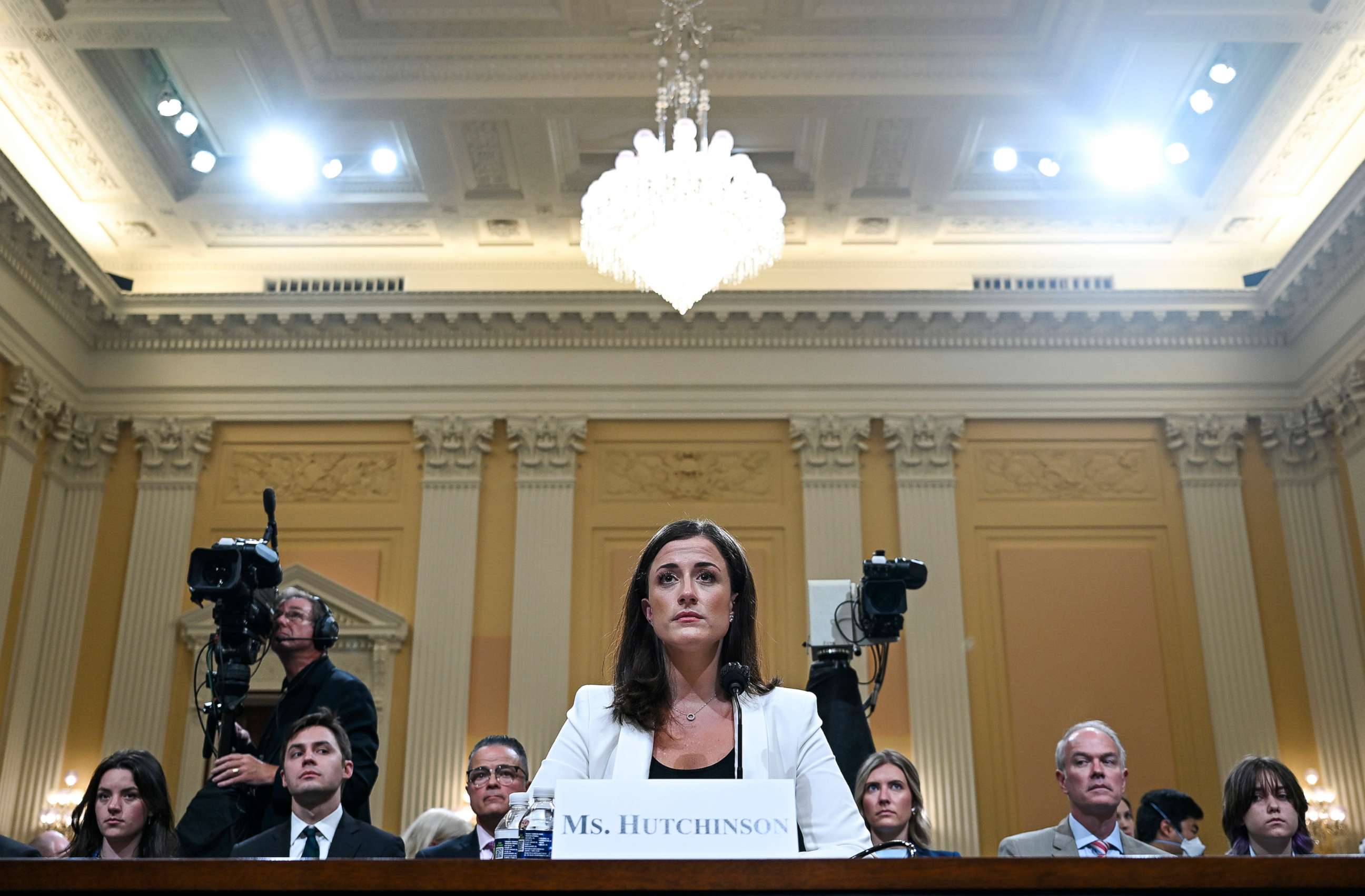 PHOTO: Cassidy Hutchinson, a top former aide to Trump White House Chief of Staff Mark Meadows, testifies during the sixth hearing by the House Select Committee to Investigate the January 6th Attack on the Capitol, June 28, 2022.