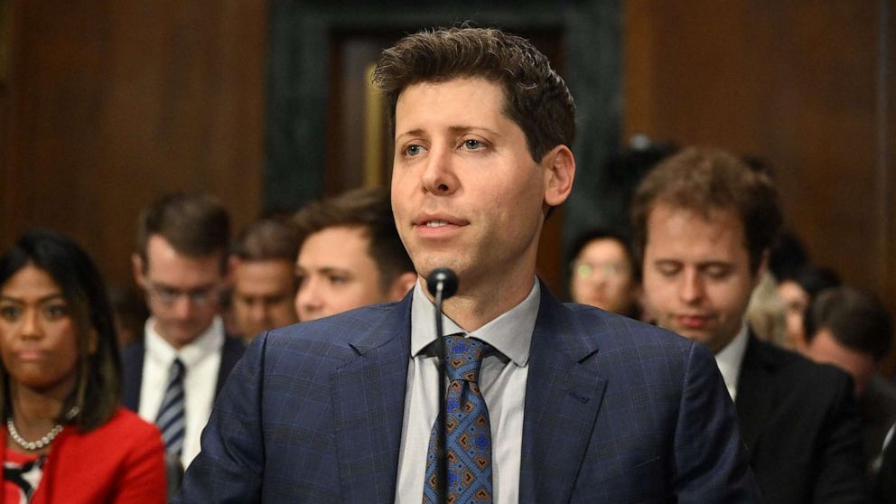 PHOTO: Samuel Altman, CEO of OpenAI during a Senate Judiciary Subcommittee on Privacy, Technology, and the Law oversight hearing to examine artificial intelligence, on Capitol Hill in Washington, D.C., on May 16, 2023.