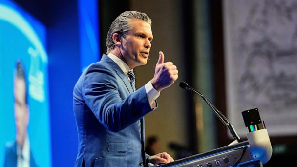 U.S. Defense Secretary Pete Hegseth delivers his speech during 22nd Shangri-La Dialogue summit in Singapore,Saturday, May 31, 2025. 