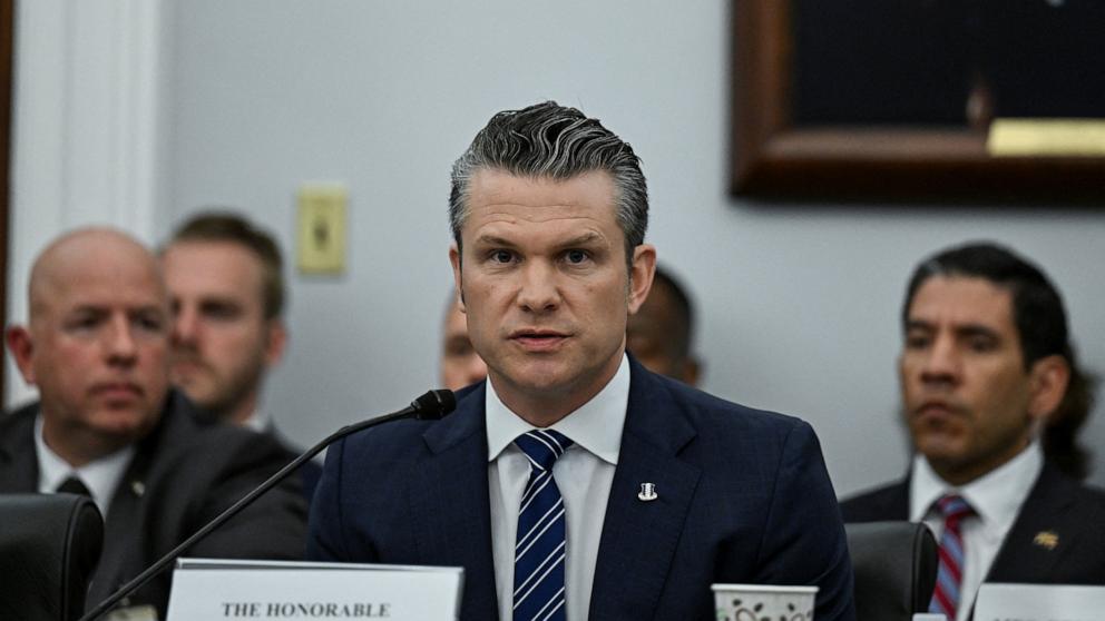 PHOTO: Defense Secretary Pete Hegseth attends a House Appropriations Defense Subcommittee oversight hearing on Capitol Hill in Washington, D.C., June 10, 2025.