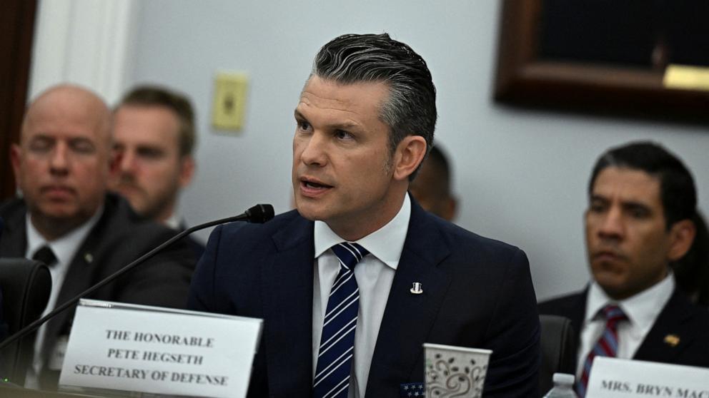 PHOTO: Defense Secretary Pete Hegseth attends a House Appropriations Defense Subcommittee oversight hearing on Capitol Hill in Washington, D.C., June 10, 2025.
