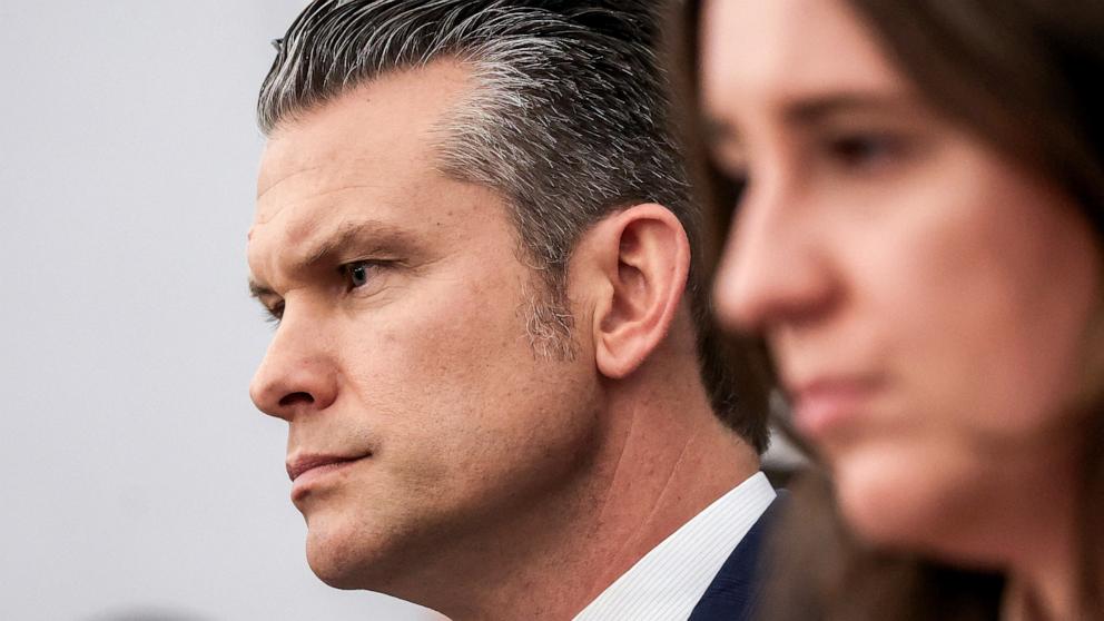 PHOTO: Secretary of Defense Pete Hegseth testifies during a House Appropriations Defense Subcommittee hearing on oversight of the Defense Department, on Capitol Hill on June 10, 2025.