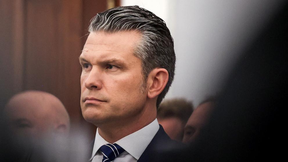 PHOTO: Secretary of Defense Pete Hegseth testifies during a House Appropriations Defense Subcommittee hearing on oversight of the Defense Department, on Capitol Hill on June 10, 2025.