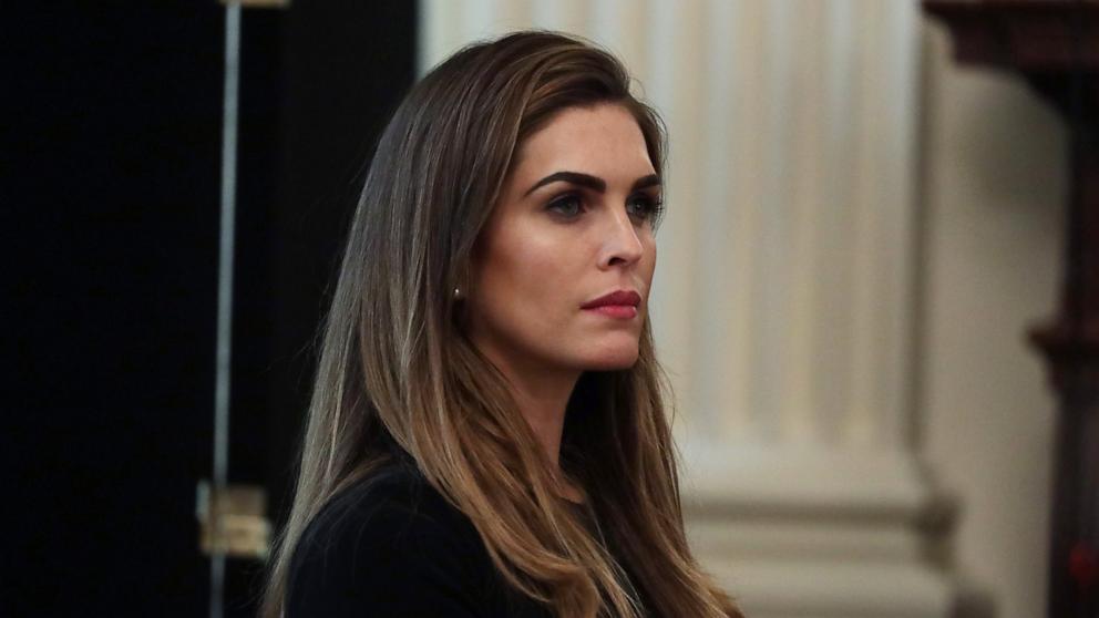 PHOTO: In this May 19, 2020 file photo Hope Hicks attends President Trumps cabinet meeting in the East Room of the White House in Washington, DC.
