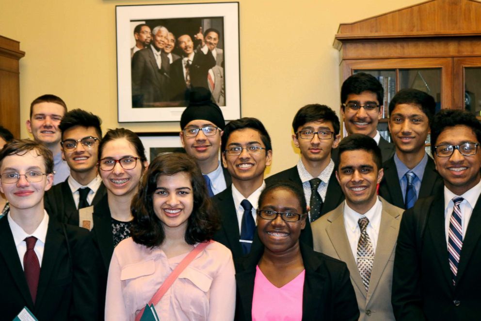 PHOTO: Hightstown High School students traveled to Washington, D.C. to lobby congressmen.